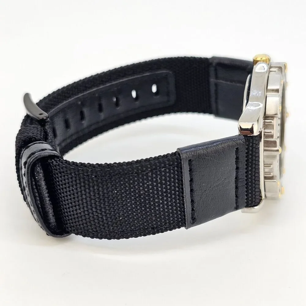 VTG Sports Illustrated Watch Men 38MM Yellow Dial New Black Canvas Bands Battery